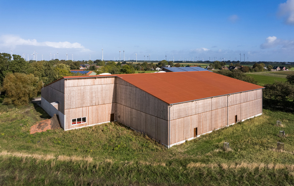 Lagerhalle Dacheindeckung Eternit Wellplatten