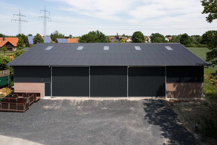 Lagerhalle Eternit Wellplatten