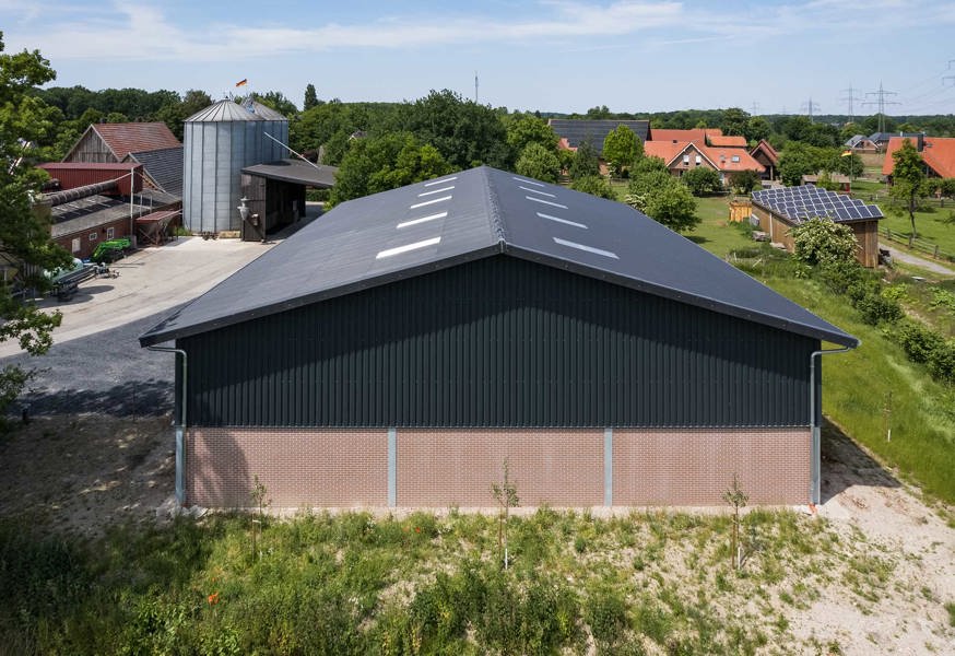 Lagerhalle Eternit Wellplatten